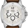 Fossil Modern Machine Chronograph Brown Leather FS4929 Mens Watch