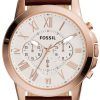 Fossil Grant Chronograph Brown Leather FS4991 Mens Watch