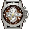 Fossil Jake Chronograph Brown Leather JR1157 Mens Watch