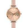 Oui & Me Petite Fleurette Rose Gold Sunray Dial Leather Strap Quartz ME010009 Women's Watch