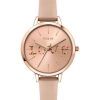 Oui & Me Fleurette Rose Gold Sunray Dial Leather Strap Quartz ME010018 Women's Watch