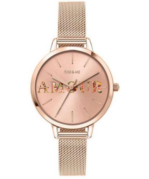 Oui & Me Fleurette Rose Gold Tone Stainless Steel Quartz ME010043 Women's Watch