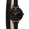 Oui & Me Petite Amourette Black Dial Leather Strap Quartz ME010050 Women's Watch