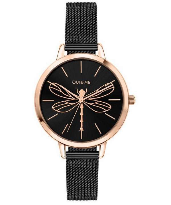 Oui & Me Amourette Black Dial Stainless Steel Quartz ME010070 Women's Watch