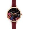 Oui & Me Petite Fleurette Black Dial Leather Strap Quartz ME010093 Women's Watch