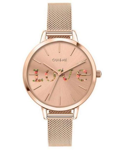 Oui & Me Grande Fleurette Rose Gold Tone Stainless Steel Quartz ME010112 Women's Watch