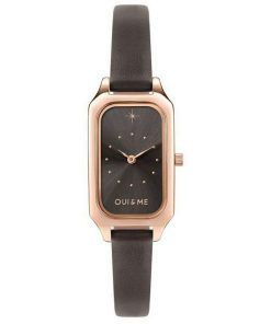 Oui & Me Finette Rose Dark Grey Dial Leather Strap Quartz ME010116 Women's Watch