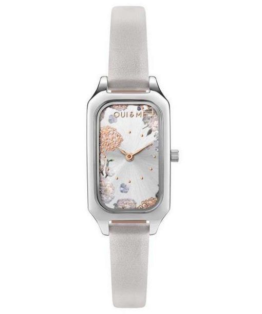 Oui & Me Finette Silver Sunray Dial Leather Strap Quartz ME010121 Women's Watch