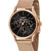 Sector 660 Black Dial Rose Gold Tone Stainless Steel Mesh Quartz R3253517010 Men's Watch