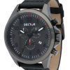 Sector 180 Chronograph Sunray Gun Dial Leather Strap Quartz R3271690026 100M Men's Watch