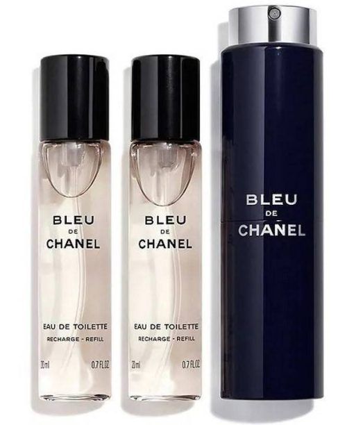 Bleu De Chanel Eau De Toilette Twist And Spray 3x20 ML For Men (3145891078107)