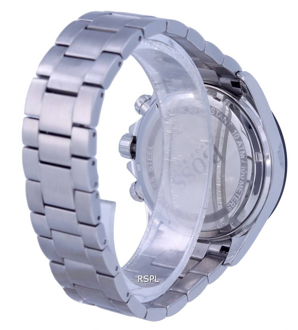 Hugo Boss Ikon Chronograph Tachymeter Silver Dial Quartz 1512964.G 100M Mens Watch