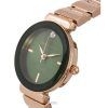 Anne Klein Diamond Accent Green Dial Quartz 2434GNRG Womens Watch