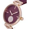 Anne Klein Crystal Accents Burgundy Dial Quartz 3000RGBY Womens Watch