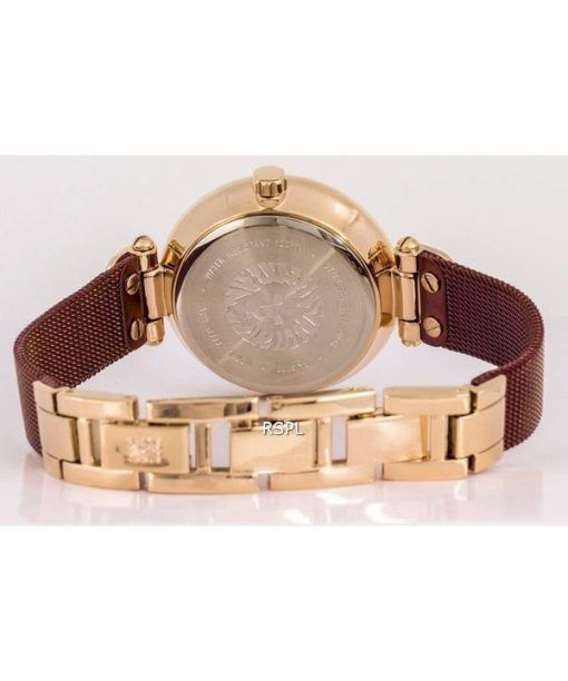 Anne Klein Crystal Accents Burgundy Dial Quartz 3000RGBY Womens Watch