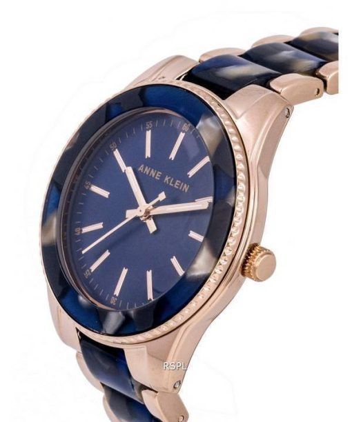 Anne Klein Two Tone Stainless Steel Blue Dial Quartz 3214RGNV Womens Watch