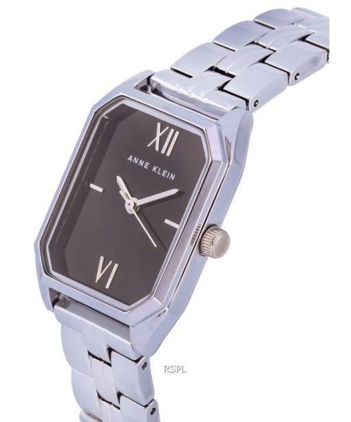 Anne Klein Stainless Steel Black Dial Quartz 3775BKSV Womens Watch