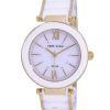 Anne Klein Ceramic White Dial Quartz 3844WTGB Womens Watch