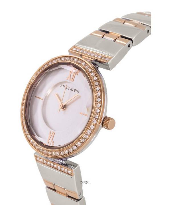 Anne Klein Crystal Accents Silver Dial Quartz 3903SVRT Womens Watch