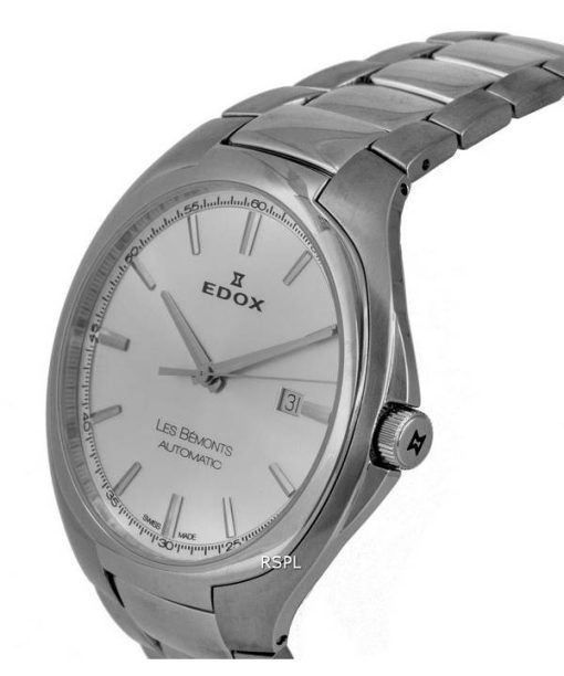 Edox Les Bemonts Stainless Steel Silver Dial Automatic 801143AIN 80114 3 AIN Mens Watch