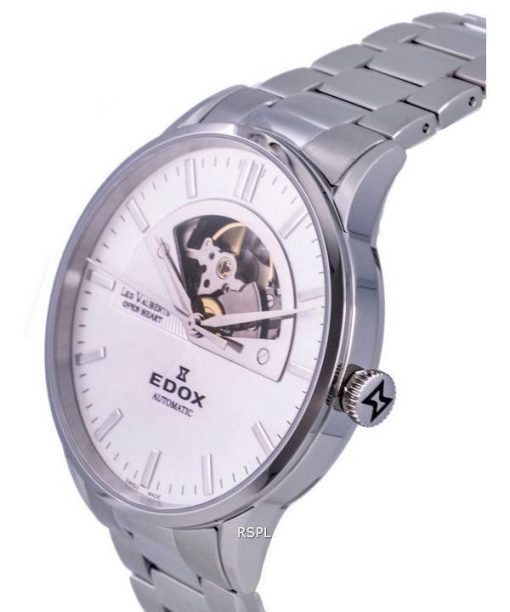 Edox Les Vauberts Open Heart Stainless Steel Silver Dial Automatic 850143MAIN 85014 3M AIN Mens Watch