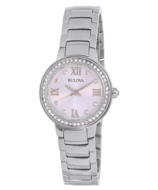 Bulova Crystal Accents Stainless Steel Silver Dial Quartz 96L280 Womens Watch