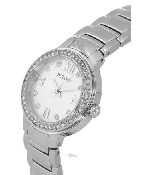 Bulova Crystal Accents Stainless Steel Silver Dial Quartz 96L280 Womens Watch