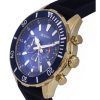 Bulova Sport Chronograph Silicon Blue Dial Quartz 98A244 100M Mens Watch