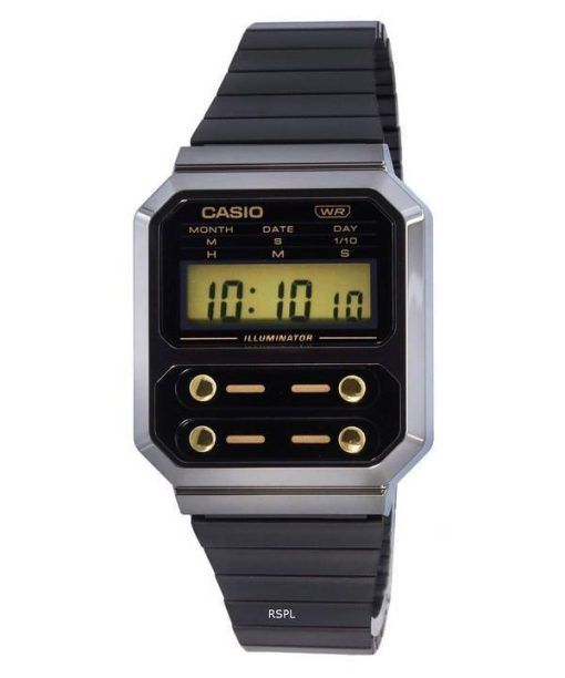 Casio Vintage Digital Stainless Steel Quartz A100WEGG-1A2 Mens Watch