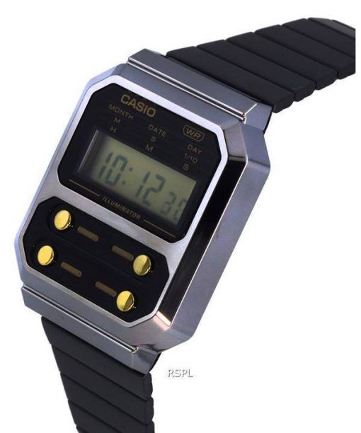 Casio Vintage Digital Stainless Steel Quartz A100WEGG-1A2 Mens Watch