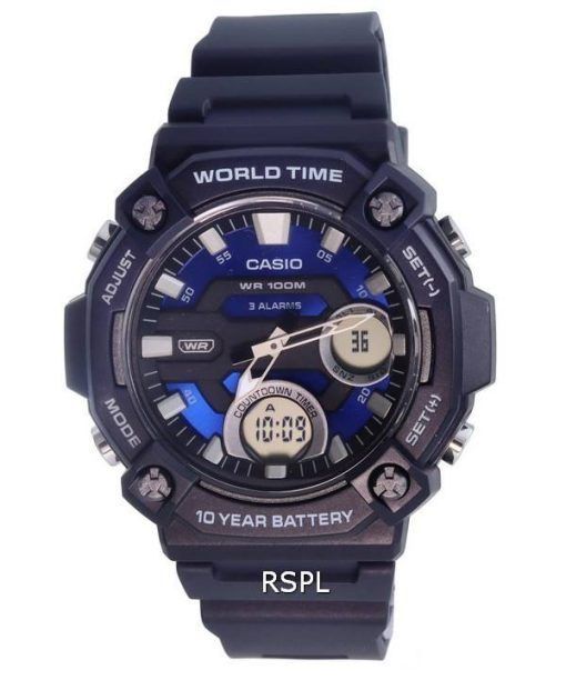 Casio Sports Analog Digital Dial Quartz AEQ-120W-2A AEQ120W-2 100M Mens Watch