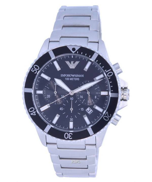 Emporio Armani Herren Chronograph Stainless Steel Quartz AR11360 100M Mens Watch