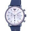 Emporio Armani Aviator Chronograph Silver Dial Quartz AR11384 Mens Watch