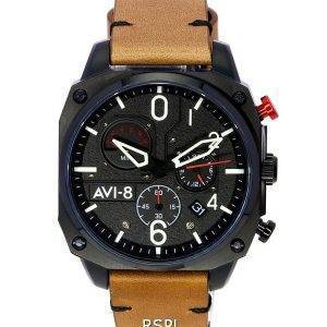 AVI-8 Hawker Hunter Charcoal Ember Brown Retrograde Chronograph Quartz AV-4052-02 Mens Watch