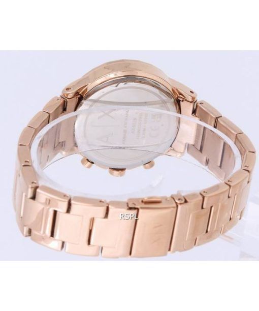 Armani Exchange Chronograph Rose Gold Tone Dial Quartz AX4326 Womens Watch