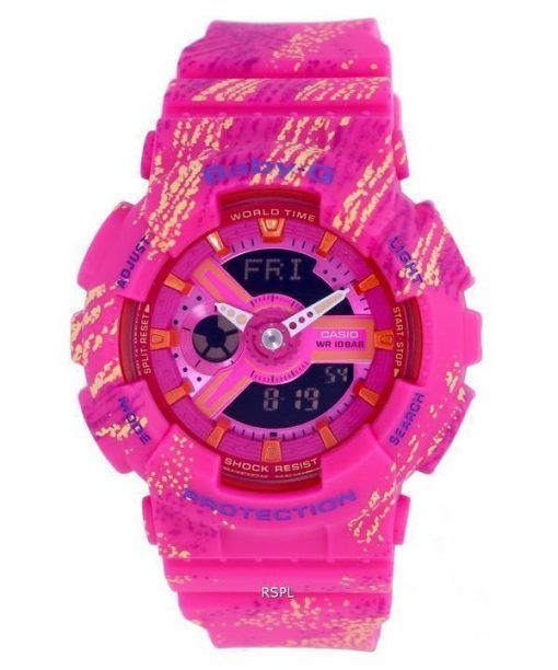 Casio Baby-G Analog Digital Resin Quartz BA-110TX-4A.G BA110TX-4 100M Womens Watch