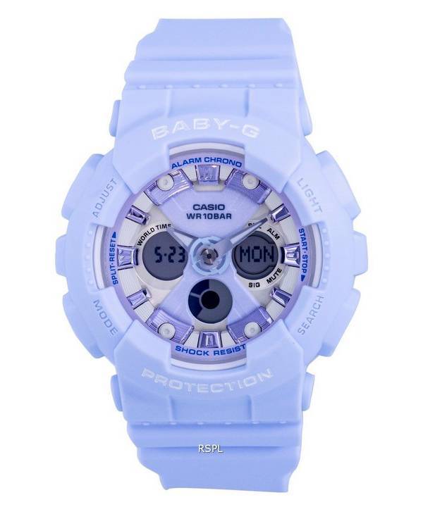 Casio Baby-G Analog Digital Resin Multicolor Dial Quartz BA-130WP-2A BA-130WP-2 100M Womens Watch