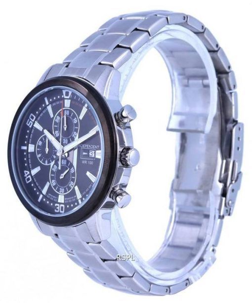 Independent Chronograph Stainless Steel Black Dial Quartz BA2-644-51.G 100M Mens Watch