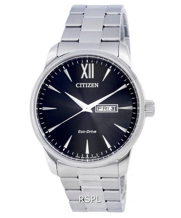 Citizen Classic Stainless Steel Black Dial Eco-Drive BM8550-81E 100M Mens Watch