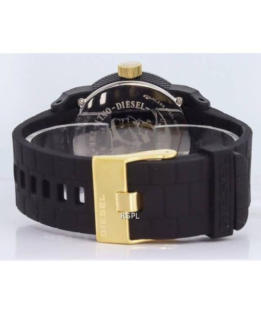 Diesel Double Down Silicon Black Dial Quartz DZ1972 Mens Watch