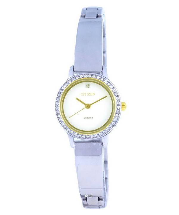 Citizen Crystal Accents Stainless Steel White Dial Quartz EJ6134-50A.G Womens Watch