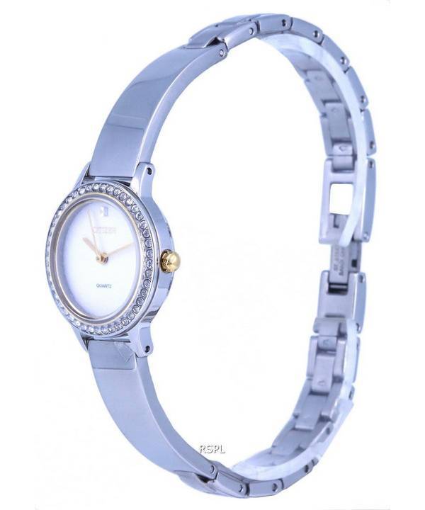 Citizen Crystal Accents Stainless Steel White Dial Quartz EJ6134-50A.G Womens Watch