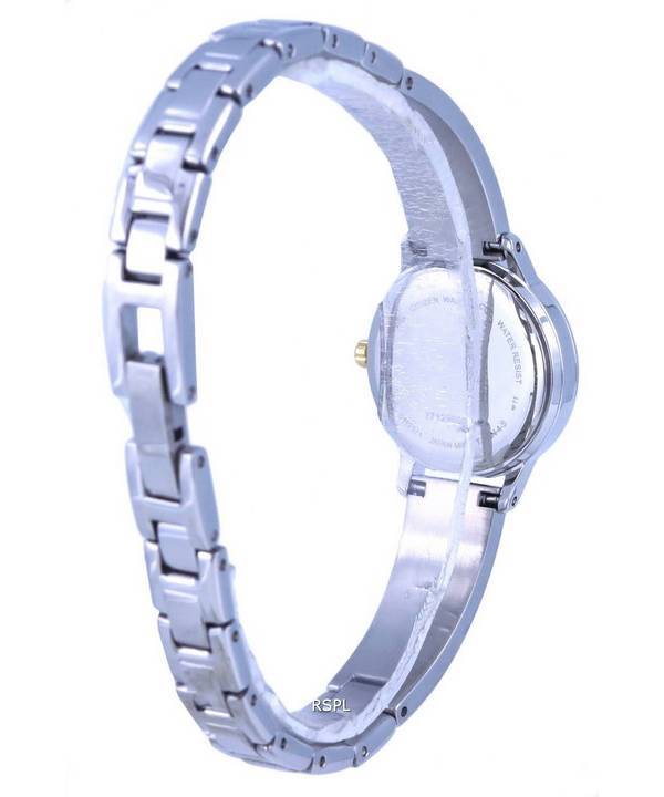 Citizen Crystal Accents Stainless Steel White Dial Quartz EJ6134-50A.G Womens Watch