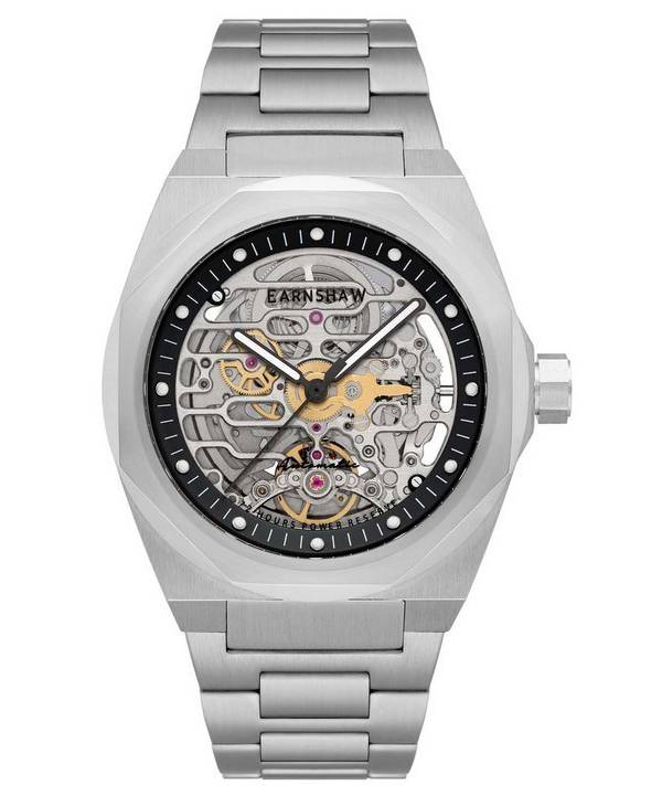 Thomas Earnshaw Clarke Outer Black Skeleton Dial Automatic ES-8228-22 Mens Watch