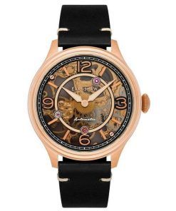 Thomas Earnshaw Baron Genuine Leather Skeleton Dial Automatic ES-8231-03 Mens Watch