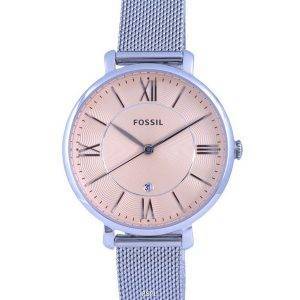 Fossil Jacqueline Stainless Steel Mesh Pink Dial Quartz ES5089 Womens Watch