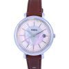 Fossil Jacqueline Leather White Mother Of Pearl Dial Solar ES5090 Womens Watch