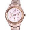 Fossil Stella Sport Tachymeter Crystal Accents Rose Gold Tone Dial Quartz ES5106 Womens Watch