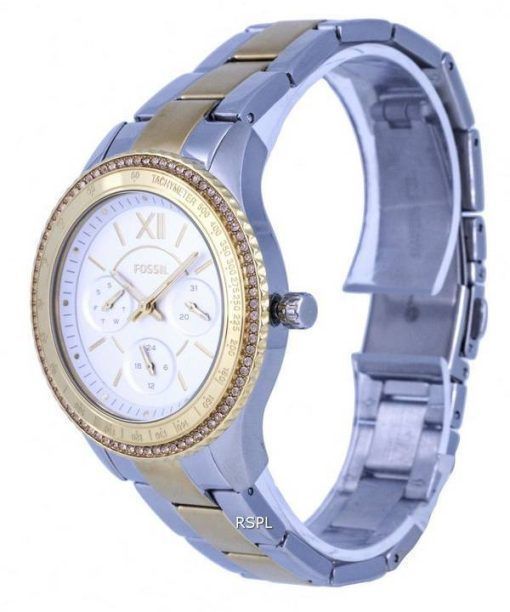 Fossil Stella Sport Tachymeter Crystal Accents Quartz ES5107 Womens Watch