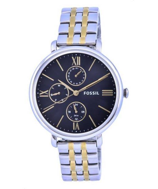 Fossil Jacqueline Two Tone Stainless Steel Black Dial Quartz ES5143 Womens Watch